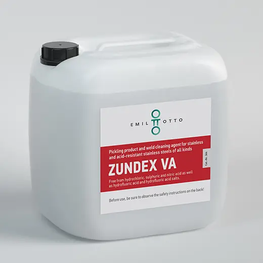 Picture: of a 5 l Cansiter ZUNDEX VA pickling product by Emil Otto