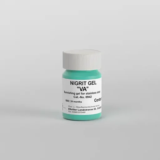 Burnishing gel for stainless steel, Emil Otto Nigrit GEL VA