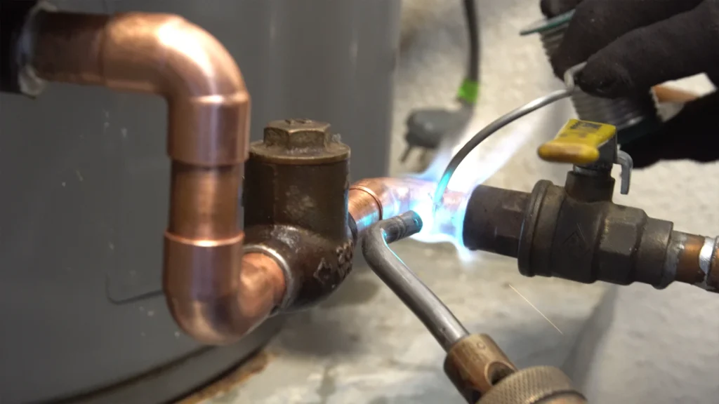 Soft soldering in pipeline construction